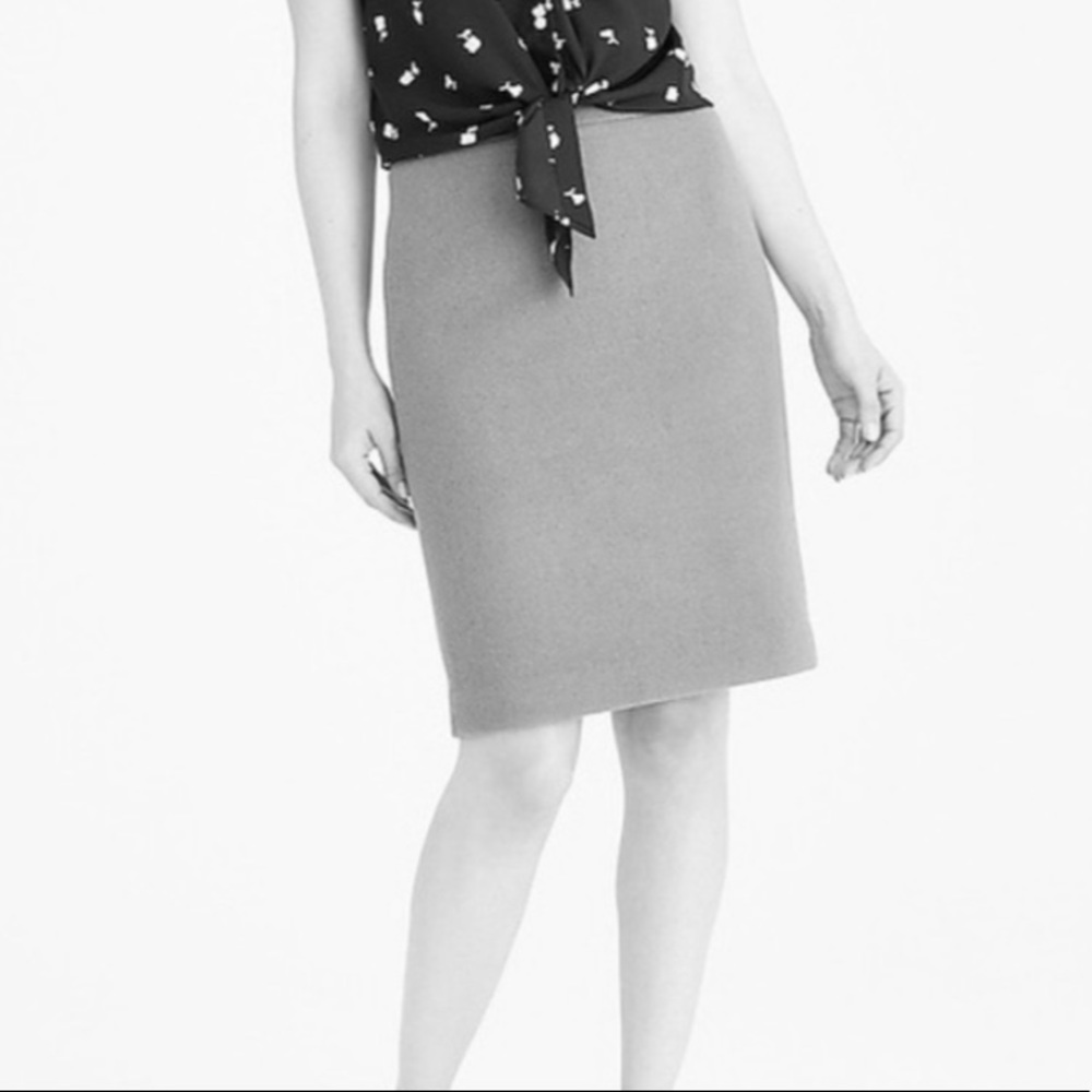 J. Crew grey double serge wool blend pencil skirt - Picture 3 of 8